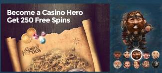 Casino Heroes - 250 Free Spins on your first deposit