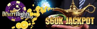 Desert Nights Casino - 100% Bonus up to $333 + $15 Money Magic Free-play