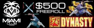 Miami Club Online Casino - $500 Giant Weekend Freeroll on Dynasty September 2016