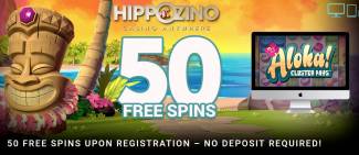 Hippozino Casino - Exclusive 50 Free Spins on Aloha! Cluster Pays + £€$800 Welcome Pack