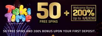 MaxiPlay Casino - Exclusive 50 Free Spins on Toki Time + 200% Welcome Bonus