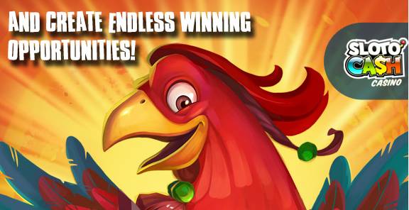 Sloto Cash Casino - up to 100 Daily Free Spins on Kung Fu Rooster August 2017