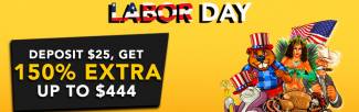 Slotastic Casino - 150% Labor Day Bonus up to $444 September 2017