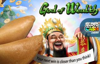 Sloto Cash Casino - up to 100 Daily Free Spins on God of Wealth