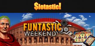 Slotastic Casino - 77% Weekend Bonus up to $375 + 77 Free Spins on Caesar's Empire