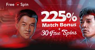 Free Spin Casino - 225% Deposit Bonus Code + 35 FS on Eagle Shadow Fist