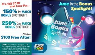 Sloto Cash Casino - 250% Deposit Bonus Code + $100 Free Chip June 2018