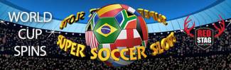 Red Stag Casino - 66 No Deposit FS Bonus Code + 375% Bonus + 100 FS on Super Soccer