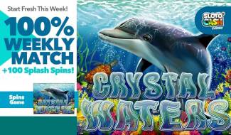 Sloto Cash Casino - 100% Bonus Code + 100 Free Spins on Crystal Waters