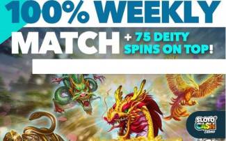 Sloto Cash Casino - 100% Bonus Code + 75 Free Spins on Ancient Gods