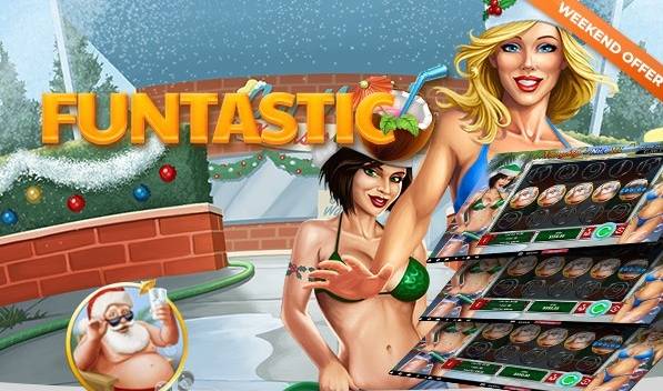 Slotastic Casino - 77% Weekend Bonus up to $375 + 77 Free Spins on Naughty or Nice 3