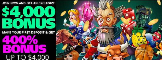 Uptown Pokies - 400% Welcome Deposit Bonus Code up to $4,000