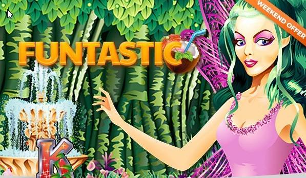 Slotastic Casino - 77% Weekend Bonus up to $375 + 77 Free Spins on Enchanted Garden