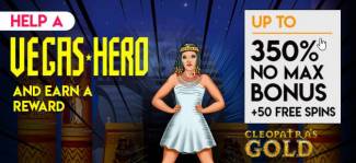 Slots of Vegas Casino - 350% No Max Bonus + 50 Free Spins on Cleopatra's Gold