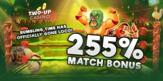 TwoUp Casino - 255% Deposit Bonus + 30 Free Spins on Lucha Libre 2