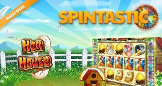 Slotastic Casino - up to 50 daily FS on Hen House April 2019