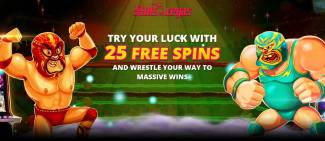 Slots of Vegas Casino - 25 No Deposit Free Spins Bonus Code on Lucha Libre 2