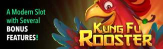 Uptown Aces Casino - 100 Daily Free Spins Bonus Code on Kung Fu Rooster