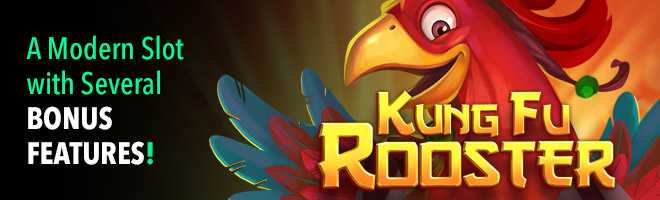 Uptown Aces Casino - 100 Daily Free Spins Bonus Code on Kung Fu Rooster