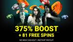Casino Extreme - 375% Deposit Bonus + 81 Free Spins on Eternal Love