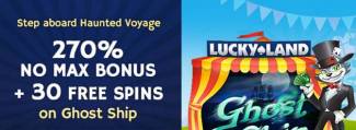 Cool Cat Casino - 270% No Max Bonus Code + 30 FS on Ghost Ship