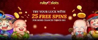 Ruby Slots Casino - 25 No Deposit FS Bonus Code on Plentiful Treasure