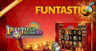 Slotastic Casino - 77% Weekend Bonus up to $375 + 77 Free Spins on Plentiful Treasure