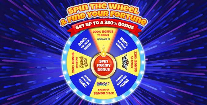 Spin the Wheel - up to 350% Bonus @ 4 RTG Casinos (this weekend only)