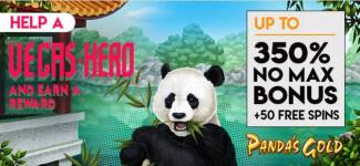 Slots of Vegas Casino - 350% No Max Bonus + 50 Free Spins on Panda's Gold