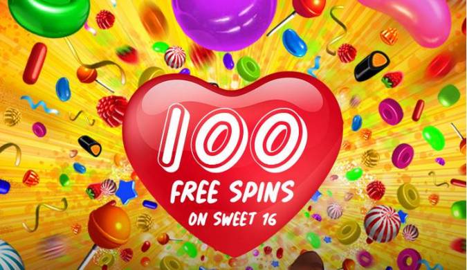 Cherry Gold Casino - Deposit $25 and get 100 Free Spins on Sweet 16