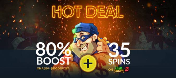 Casino Brango - 80% Deposit Bonus + 35 Free Spins on Cash Bandits 2