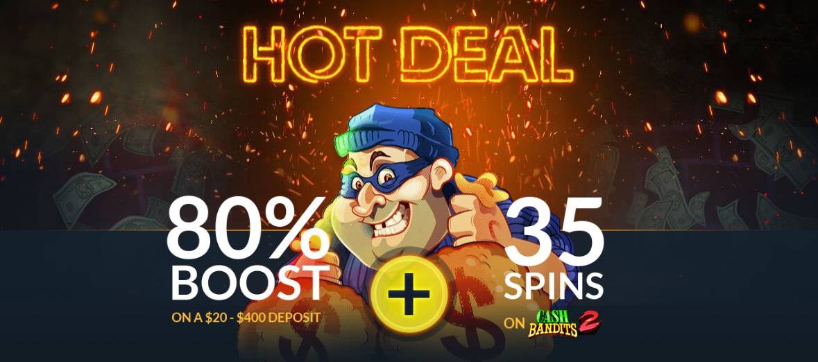 Casino Brango - 80% Deposit Bonus + 35 Free Spins on Cash Bandits 2