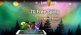 Lucky Creek Casino - Exclusive 70 No Deposit FS Bonus Code on Nordic Wild + 252% Bonus