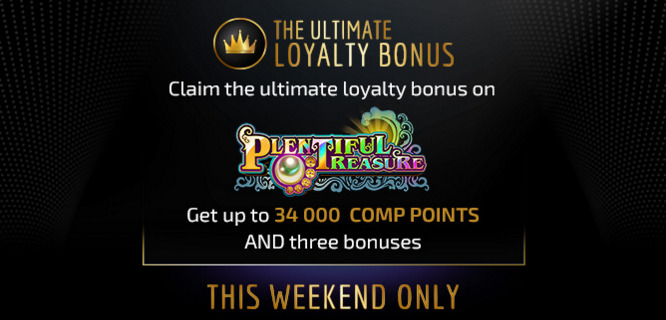 Up to 275% No Max Bonus Code + 60 FS on Plentiful Treasure @ 11 RTG Casinos (this weekend only)