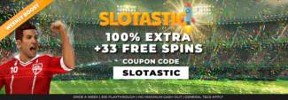 Slotastic Casino - 100% Weekly Bonus Code + 33 FS on Football Frenzy