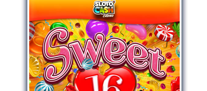 Sloto Cash Casino - 77% Weekend Bonus + 77 Free Spins on Sweet 16