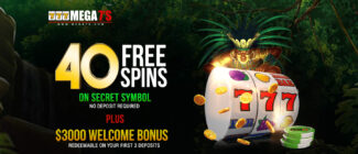 Mega 7s Casino - Exclusive 40 No Deposit FS Bonus Code on Secret Symbol