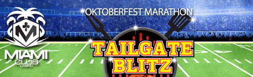 Miami Club Casino - 30% of the Play for the Pot of Tailgate Blitz