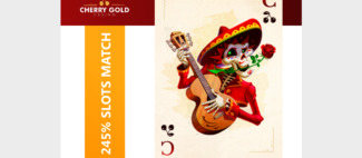 Cherry Gold Casino - 245% Deposit Bonus + 25 FS on Diamond Fiesta + 100% Cashback