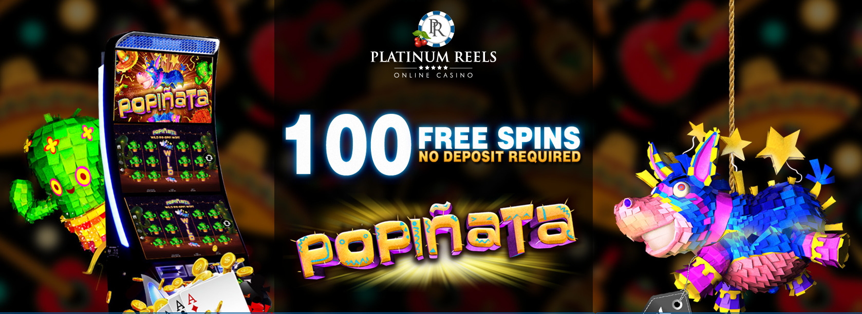 Platinum Reels Casino - Exclusive 100 No Deposit FS Bonus Code on Popinata