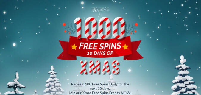 Casino Extreme - Exclusive 1,000 No Deposit Xmas Free Spins