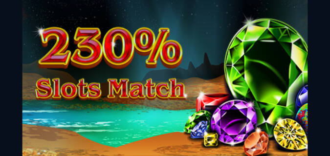 Exclusive Casino - 230% Deposit Bonus + 50 FS on Gemtopia + 100% Cashback