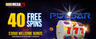 Mega 7s Casino - Exclusive 40 No Deposit FS Bonus Code on Pulsar