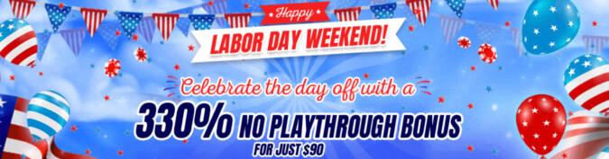 330% No Playthrough Deposit Bonus Code @ 11 RTG Casinos (this weekend only)