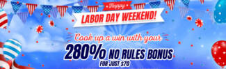 280% No Rules Deposit Bonus Code @ 11 RTG Casinos (this weekend only)