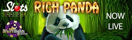 Desert Nights Casino - $10 Free Chip on Rich Panda + 400% Welcome Bonus