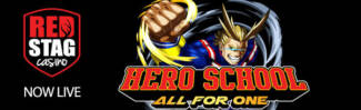 Red Stag Casino - $5 Free Chip on Hero School + 500% Deposit Bonus up to $1,000