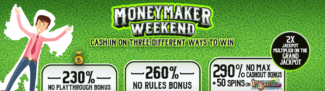 Up to 290% No Max Bonus Code + 50 FS on Plentiful Treasure @ 11 RTG Casinos (this weekend only)