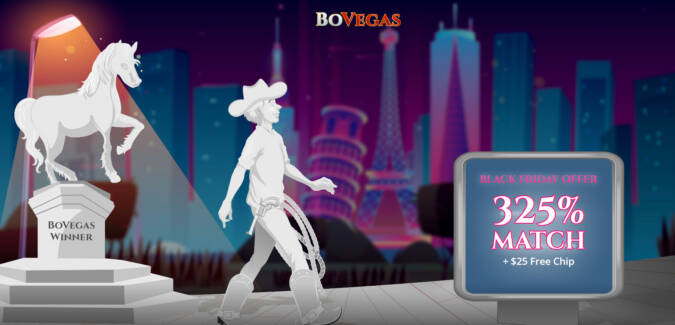 BoVegas Casino - Exclusive $25 Free Chip + 325% Black Friday Welcome Bonus
