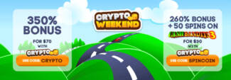 Crypto Weekend Deposit Bonus @ 11 RTG Casinos (this weekend only)